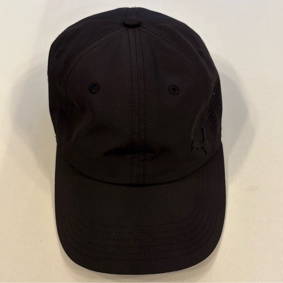 PUMA Black Performance Baseball Cap Adjustable Strapback Monochrome - Picture 2 of 8